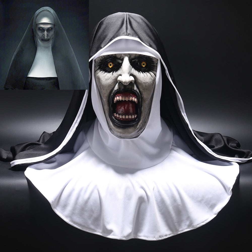 The Nun Horror-Maske Aus Latex – Gruselige Nonne Vollgesichtsmaske Für Halloween & Kostümpartys