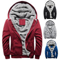 Winter Casual Men's Thick Warm Coat Polyester Solid Color Hooded