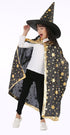 Children Halloween Costumes Wizard Witch Cloak Cape Robe with Pointy Hat Girls Boys Cosplay Props