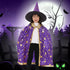 Children Halloween Costumes Wizard Witch Cloak Cape Robe with Pointy Hat Girls Boys Cosplay Props