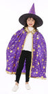 Children Halloween Costumes Wizard Witch Cloak Cape Robe with Pointy Hat Girls Boys Cosplay Props