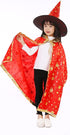 Children Halloween Costumes Wizard Witch Cloak Cape Robe with Pointy Hat Girls Boys Cosplay Props