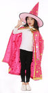Children Halloween Costumes Wizard Witch Cloak Cape Robe with Pointy Hat Girls Boys Cosplay Props